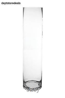 Clear Cylinder Glass Vase / Candle Holder Wholesale Lot 12 pieces Gift Diameter