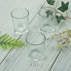 Clear GLASS Candle VOTIVE HOLDERS for Wedding Centerpieces Table Decorations