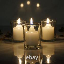 Clear GLASS Candle VOTIVE HOLDERS for Wedding Centerpieces Table Decorations