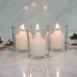 Clear GLASS Candle VOTIVE HOLDERS for Wedding Centerpieces Table Decorations