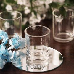 Clear GLASS Candle VOTIVE HOLDERS for Wedding Centerpieces Table Decorations