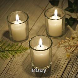 Clear GLASS Candle VOTIVE HOLDERS for Wedding Centerpieces Table Decorations