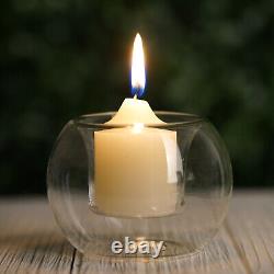 Clear Glass Globe Votive Candle Holders Wedding Favor Centerpiece Decorations