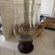 Clear Glass Hurricane Candle Holders (2) Wicker Base Rustic Cylinder For Pillars