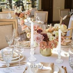 Clear Glass Taper Candle Holders 40 Pc Crystal Decorative Centerpiece