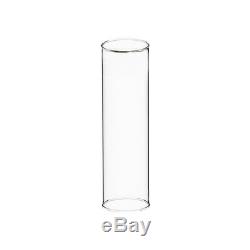 Clear Hurricane Glass Candle Shade Holder Open Ended Cylinder H-10 D-3 24pcs