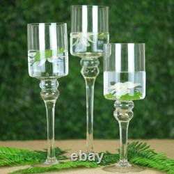 Clear Raised Cylinder Glass Vases Centerpieces and Candle Holders Decorations