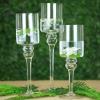 Clear Raised Cylinder Glass Vases Centerpieces And Candle Holders Decorations