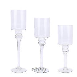 Clear Raised Cylinder Glass Vases Centerpieces and Candle Holders Decorations