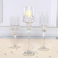 Clear Raised Cylinder Glass Vases Centerpieces and Candle Holders Decorations