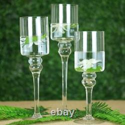 Clear Raised Cylinder Glass Vases Centerpieces and Candle Holders Decorations