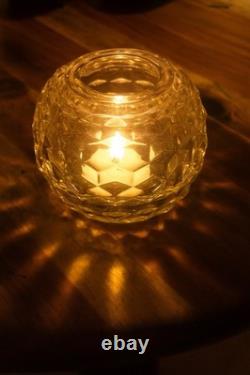 Clear cut glass votive candle holder Set Of 30
