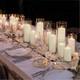 Complete Wedding Centerpiece Set 12 Pillar Candles & Mixed Height Glass Vases