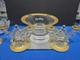 Console Centerpiece Bowl Candlestick Candle Holders Gold Cambridge Glass Bordero