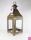 Copper Antiqued Spotted Beveled Glass Pendant Lantern Candle Holder Handcrafted