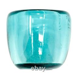 Crate & Barrel Soiree Votive Glass Tealight Candle Holder Blue & Green, SET of 8