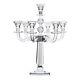 Crystal Candelabra With 7 Arms And Round Crystals In Center Stem