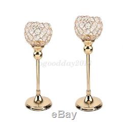 Crystal Candle Holders Candlesticks for Dining Room Wedding Table Centerpieces