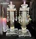 Crystal Candle Holders Crystal Clear Industries With Hanging Crystals Gold Trim