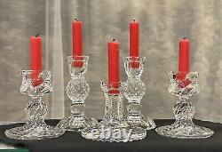 Crystal Candle Holders Table Centerpiece Candlesticks Glass Wedding Decor 5 Pc