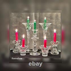 Crystal Candle Holders Table Centerpiece Candlesticks Glass Wedding Decor 7 Pc