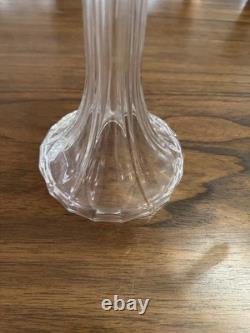 Crystal Clear Made in Slovakia 3 Arm Candlestick Candelabra with Crystal Prisms