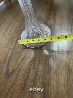 Crystal Clear Made in Slovakia 3 Arm Candlestick Candelabra with Crystal Prisms