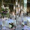 Crystal Glass Candle Holder 2 Sizes Wedding Table Centrepiece Aisle Decor