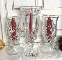 Crystal Hurricane Candle Holders Mixed Lot Wedding Centerpiece Mantle Decor 3