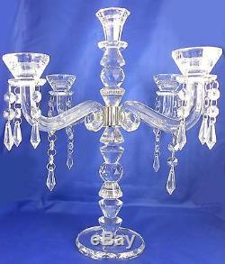 Crystal candle holder beaded table chandelier / home decorative