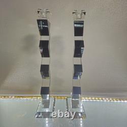 Crystal geometric candleholders