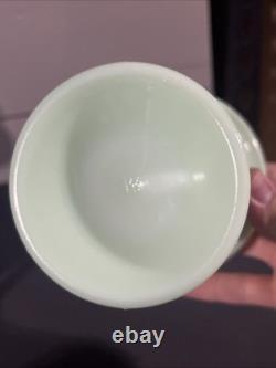 Cute Vintage 7-1/2 Westmoreland Jadeite Green Fairy Lamp Strawberry Design