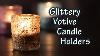 Diy Tutorial On How To Make Candle Holders With Glitter