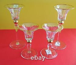 DONALD TRUMP ELMSFORD Crystal Candle Sticks Holders 2 Sm & 2 Large NIB