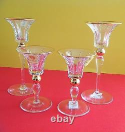 DONALD TRUMP ELMSFORD Crystal Candle Sticks Holders 2 Sm & 2 Large NIB