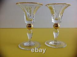 DONALD TRUMP ELMSFORD Crystal Candle Sticks Holders 2 Sm & 2 Large NIB