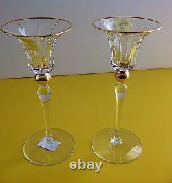 DONALD TRUMP ELMSFORD Crystal Candle Sticks Holders 2 Sm & 2 Large NIB