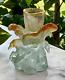Daum Wild Horses Candle Holder Pate De Verre French Crystal Mint