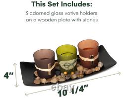 Dawhud Direct Decorative Votive Candle Holders, Vintage Decor Flameless Candlesc