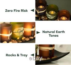 Dawhud Direct Decorative Votive Candle Holders, Vintage Decor Flameless Candlesc