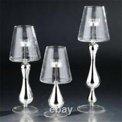 Diamond Star 56310 10 x 4.5 in. Glass Candle Holder Clear