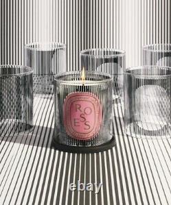 Diptyque candle set Dancing Ovals Photophore with Limited Edition Roses 190g