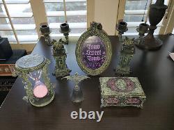 Disney Haunted Mansion Candle Holders, Bell, Picture Frame, Hour Glass, Box