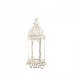 Distressed 15.8in Tall Lantern Candle Holder Wedding Centerpiece