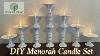 Diy Candle Holders Diy Menorah Candle Set Glass Candles Candle Set