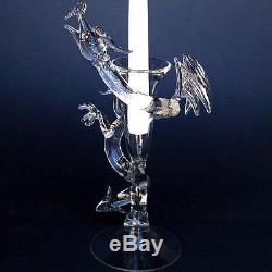Dragon Serpent Candle Holder Blown Glass Crystal Taper