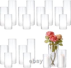Durable 18 Piece Clear Glass Candle Holders Ideal for Modern Centerpieces