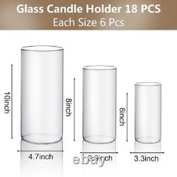 Durable 18 Piece Clear Glass Candle Holders Ideal for Modern Centerpieces