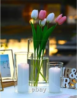 Durable 18 Piece Clear Glass Candle Holders Ideal for Modern Centerpieces