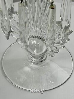 EUC Matching Sunburst Crystal Glass Candle Holders Candlestick Holders